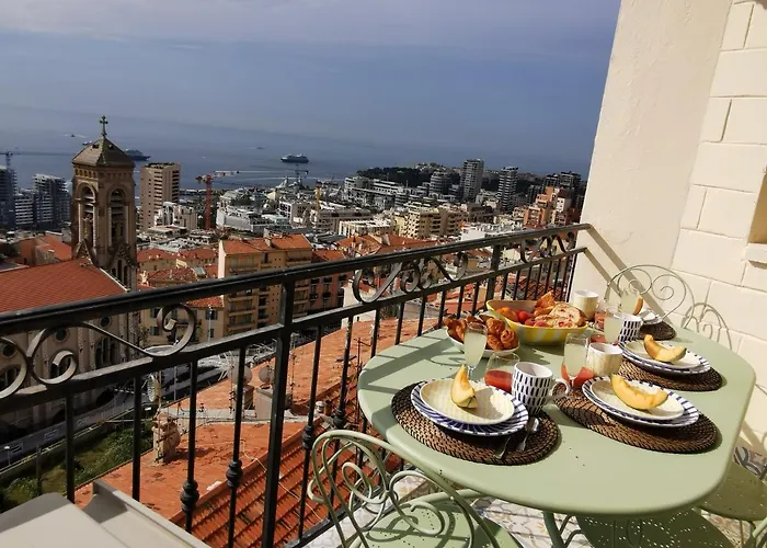 아파트 Vista Monaco, 5mn Walk To Monaco, Amazing View 보솔레이