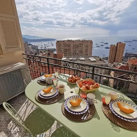 Appartement Vista Monaco, 5mn Walk To Monaco, Amazing View Beausoleil